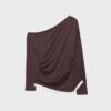 Zeilagiges, asymmetrisches Langarm-T-Shirt