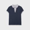 Zeilagiges Kurzarm-Polo-T-Shirt