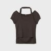 Zeilagiges Kurzarm-T-Shirt