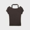 Zeilagiges Kurzarm-T-Shirt
