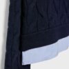 Zweifarbiger Strickpullover mit abnehmbarem Kragen